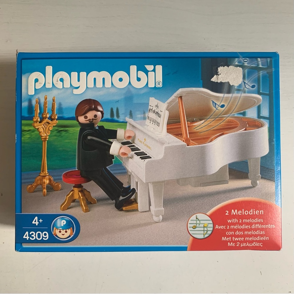 Playmobil 4309 Wedding Piano Player White Grand Piano Set Plays 2 Melodies New